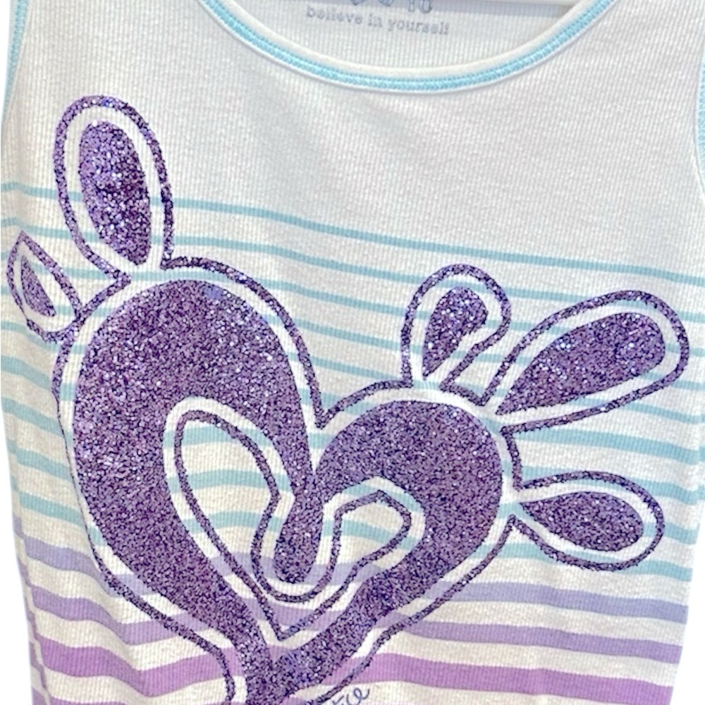 Justice 2 Tank tops bundle ποΈGraphic Heart Tank Top πππ - Picture 7 of 7